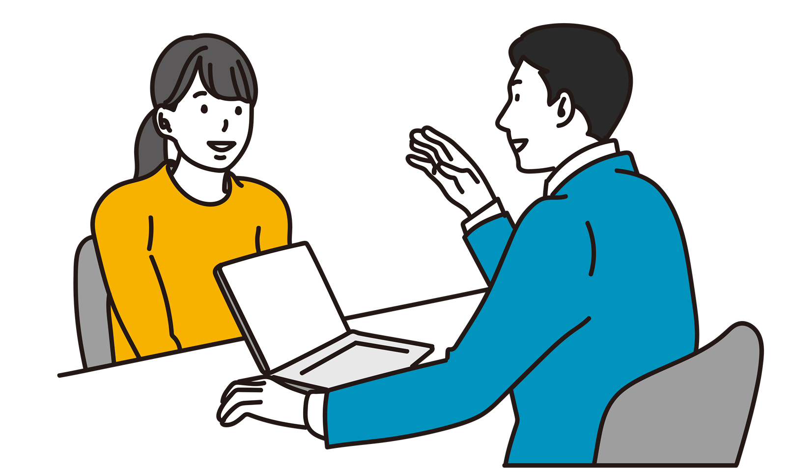 考え事をしている女性のイラスト